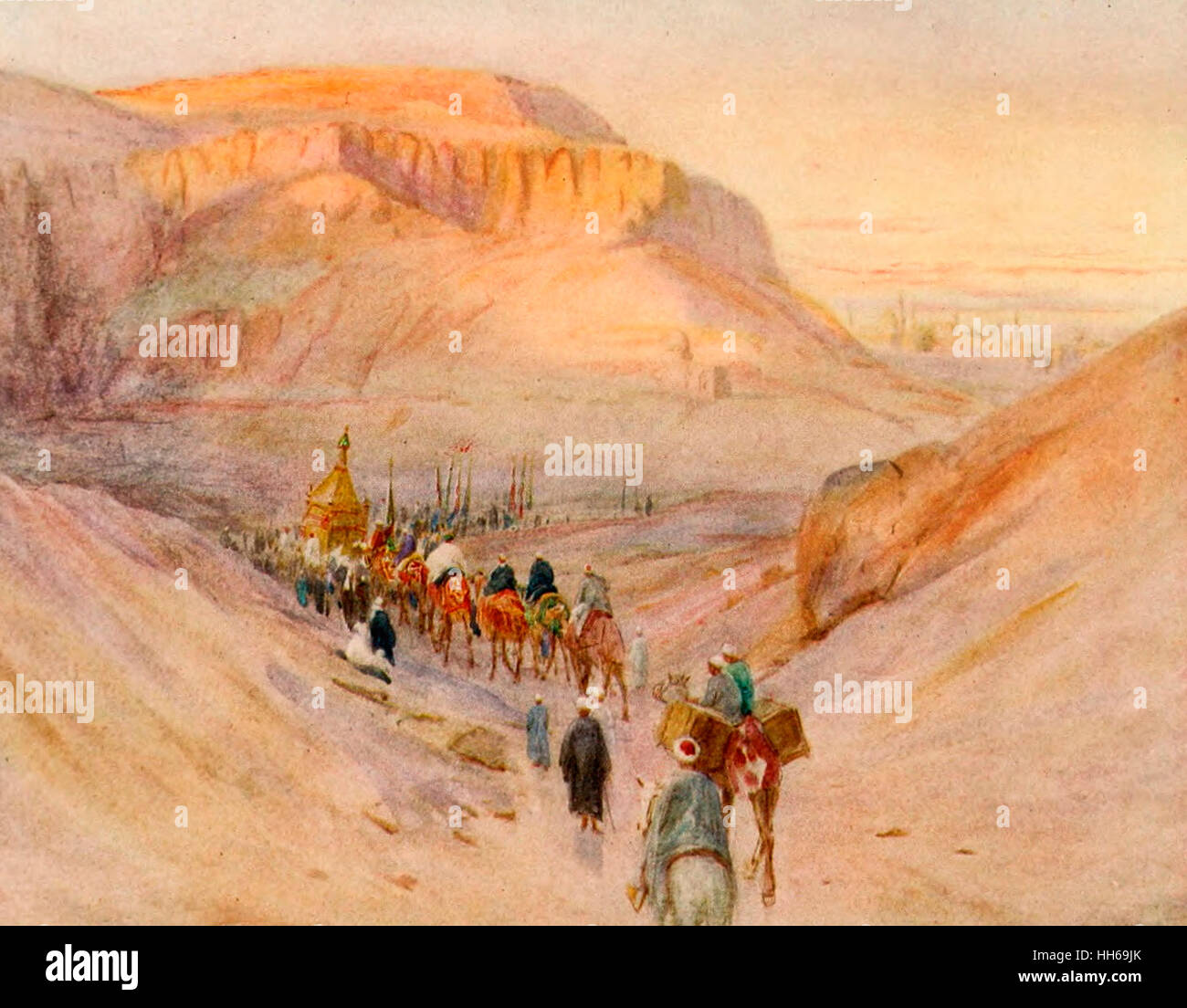 Retour de la Sainte Mecque de tapis, l'Égypte, vers 1911 Banque D'Images