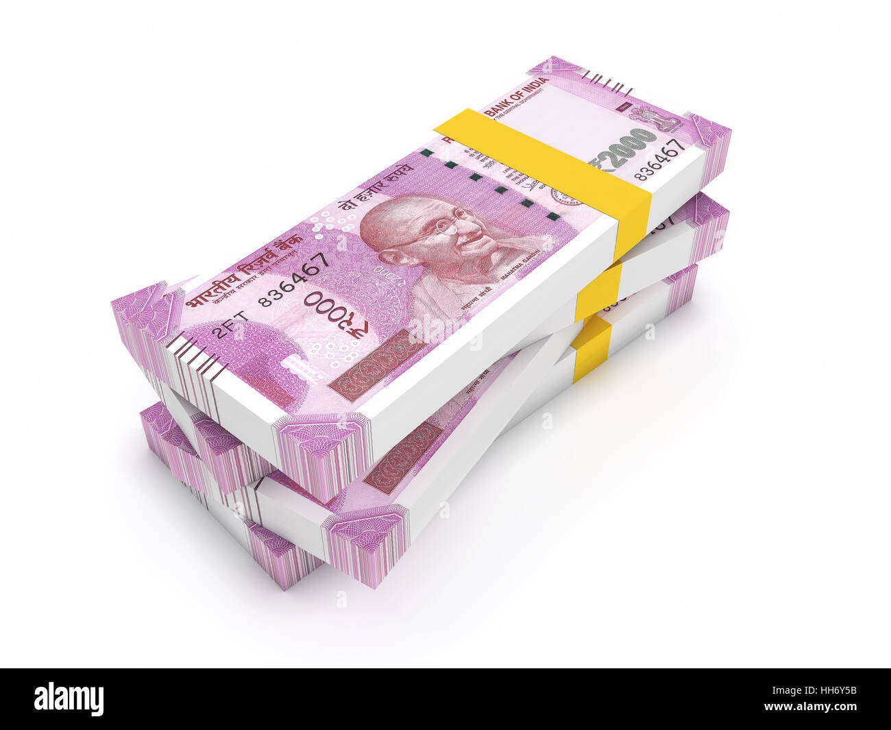 Nouvelle devise indienne - Image de rendu 3D Banque D'Images