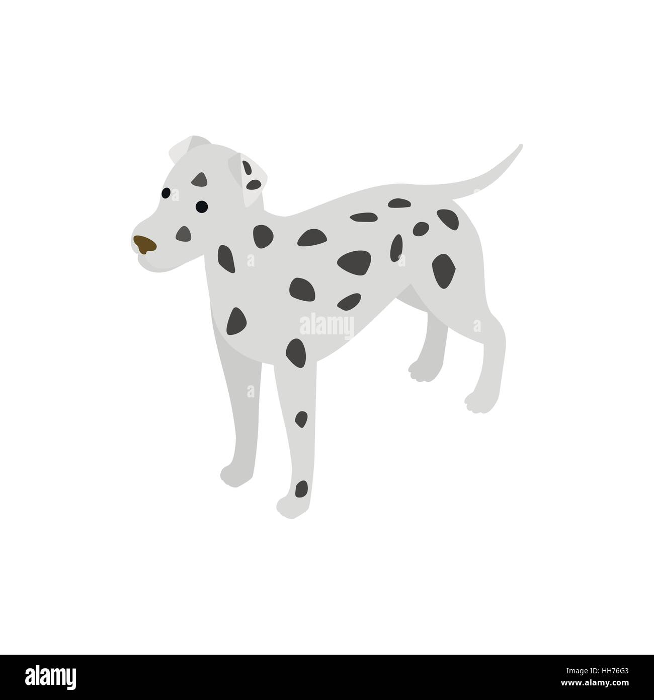 Chien Dalmatiens, icône de style 3D isométrique Illustration de Vecteur