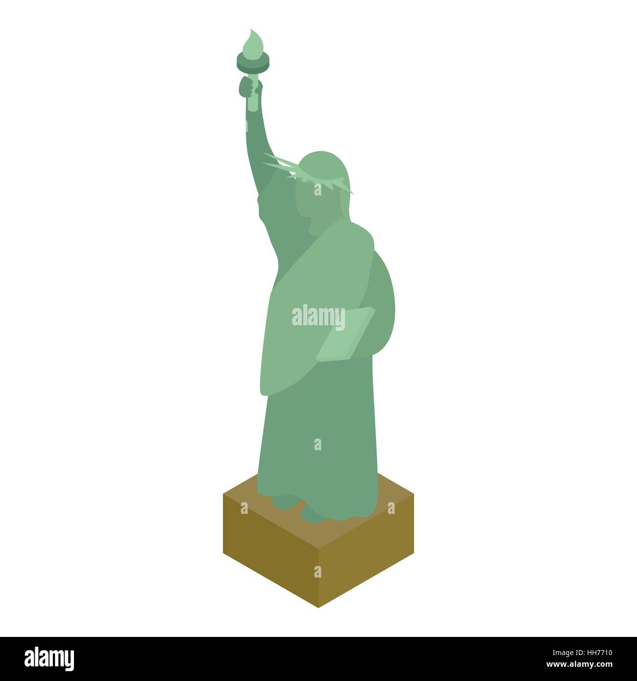Statue de la liberté, l'icône de style 3D isométrique Illustration de Vecteur