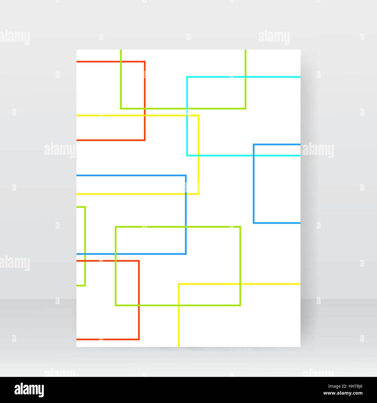 Flyer pour la conception géométrique abstraite des rectangles. Vector illustration . Illustration de Vecteur