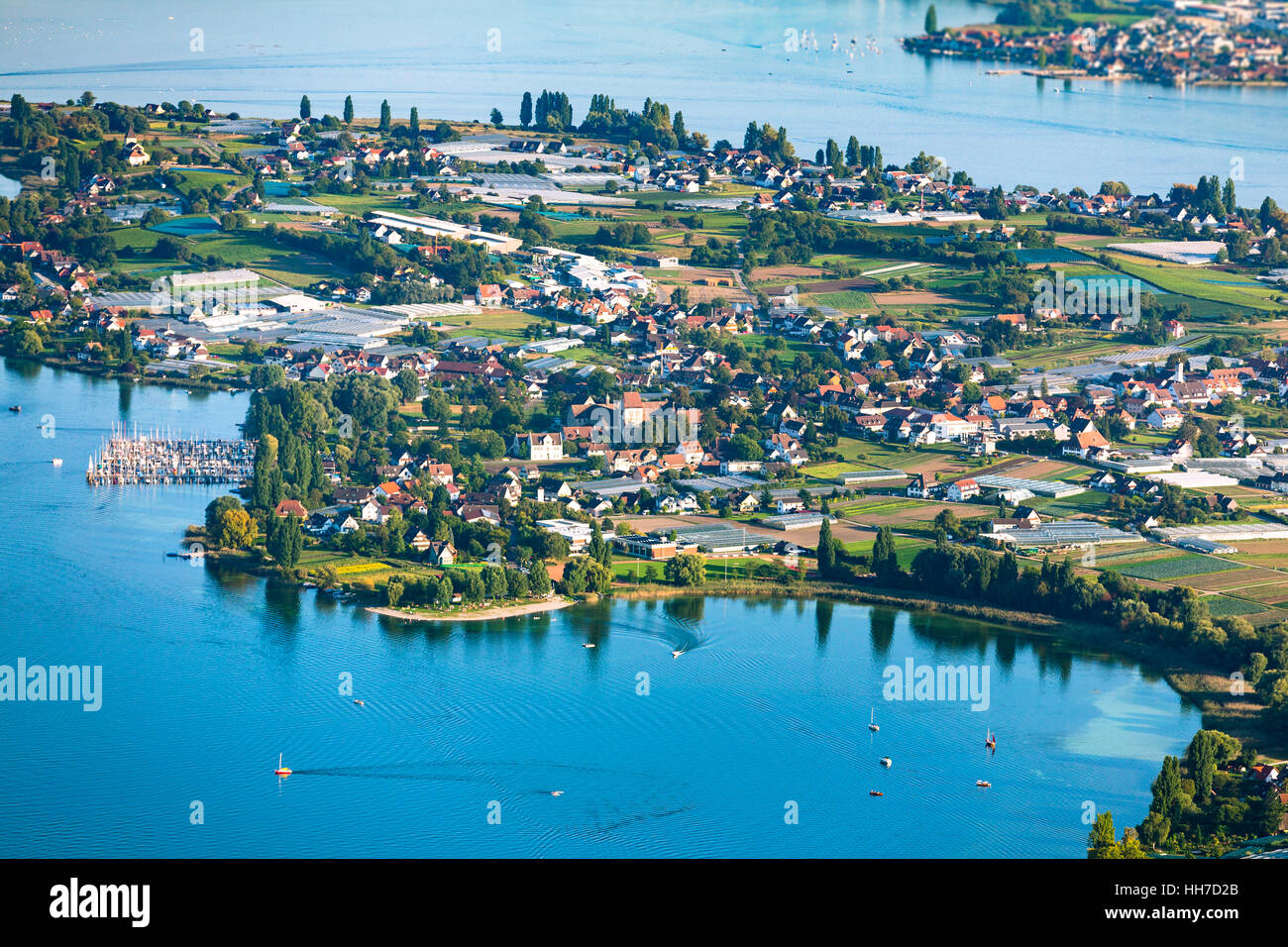 L'île de Reichenau, Lac de Constance, Bade-Wurtemberg, Allemagne Banque D'Images