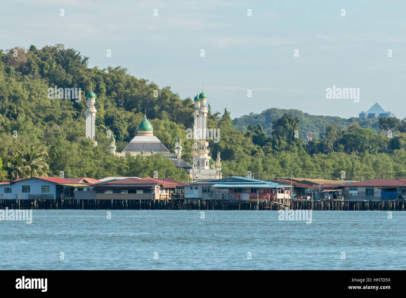 Village flottant, Bandar Seri Begawan Banque D'Images