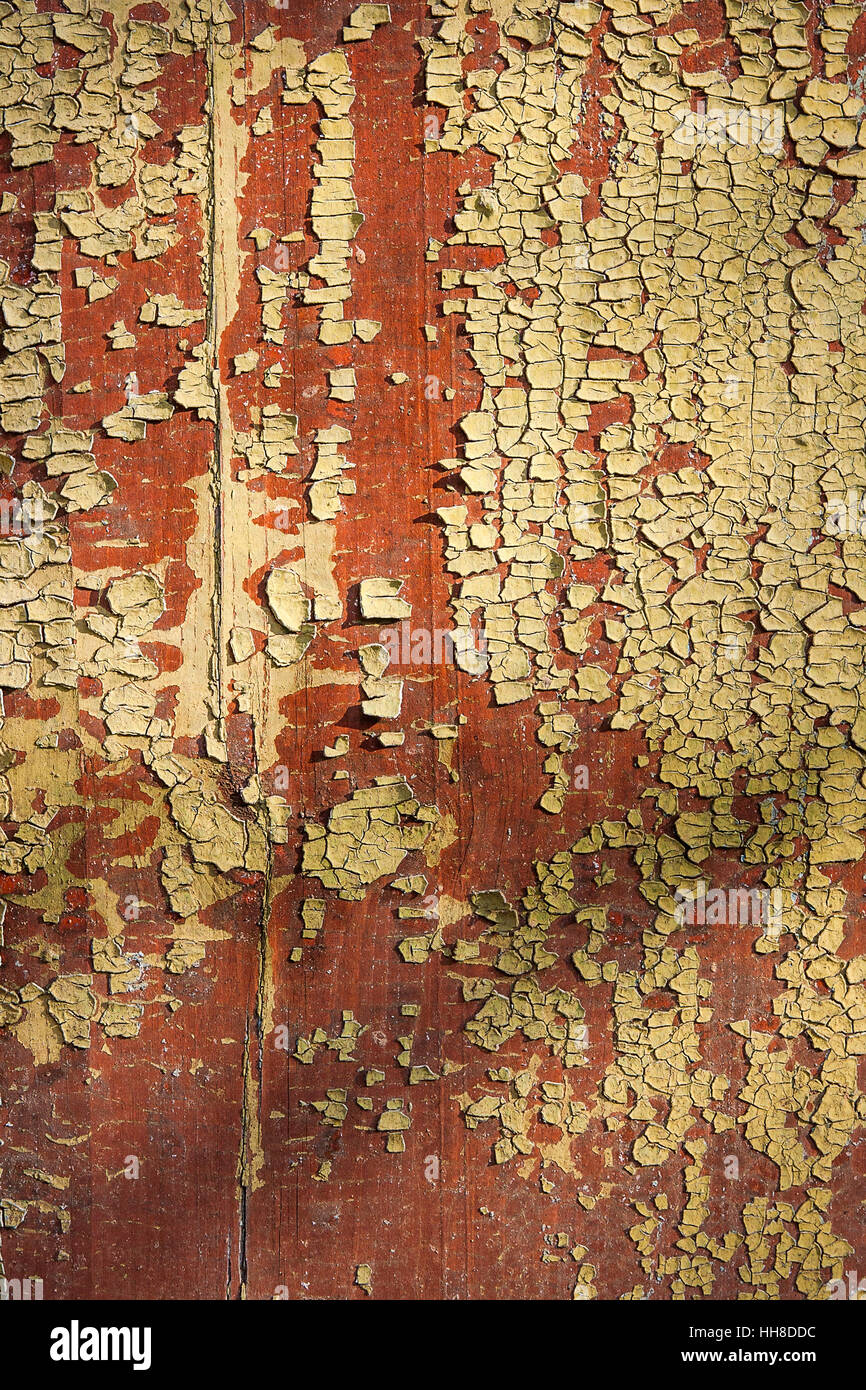 Texture bois avec peinture la couleur est arrachée. Peinture écaillée comme texture de fond bois vintage. Banque D'Images