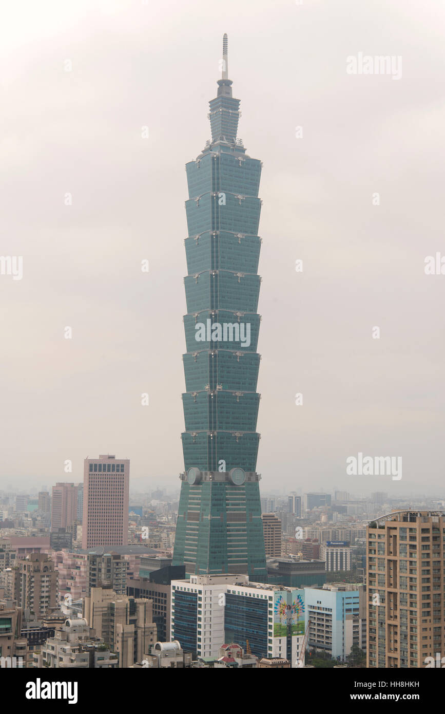 La tour Taipei 101 à Taipei, Taiwan Banque D'Images