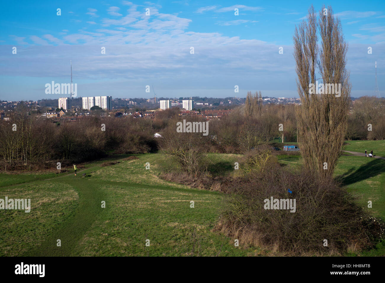 South Norwood Country Park en hiver à Croydon, Angleterre Banque D'Images