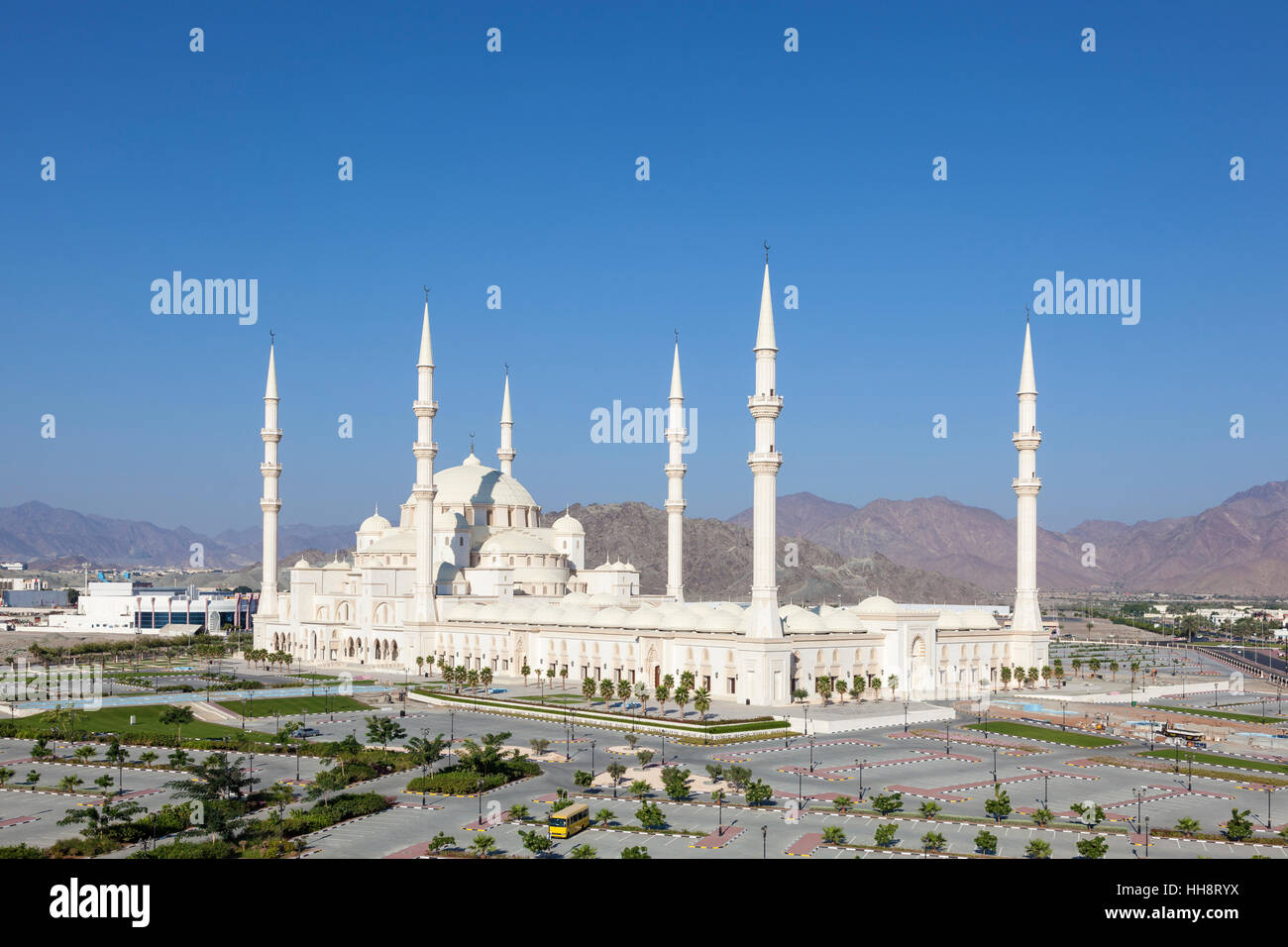 Grande Mosquée à Fujairah. Emirats Arabes Unis Banque D'Images
