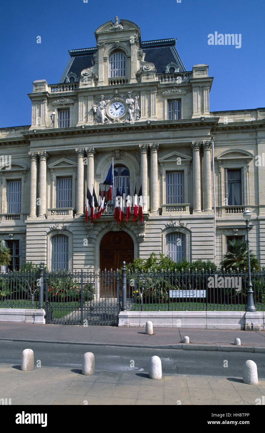Hôtel de ville de Montpellier, Hérault, Languedoc-Roussillon, France Banque D'Images