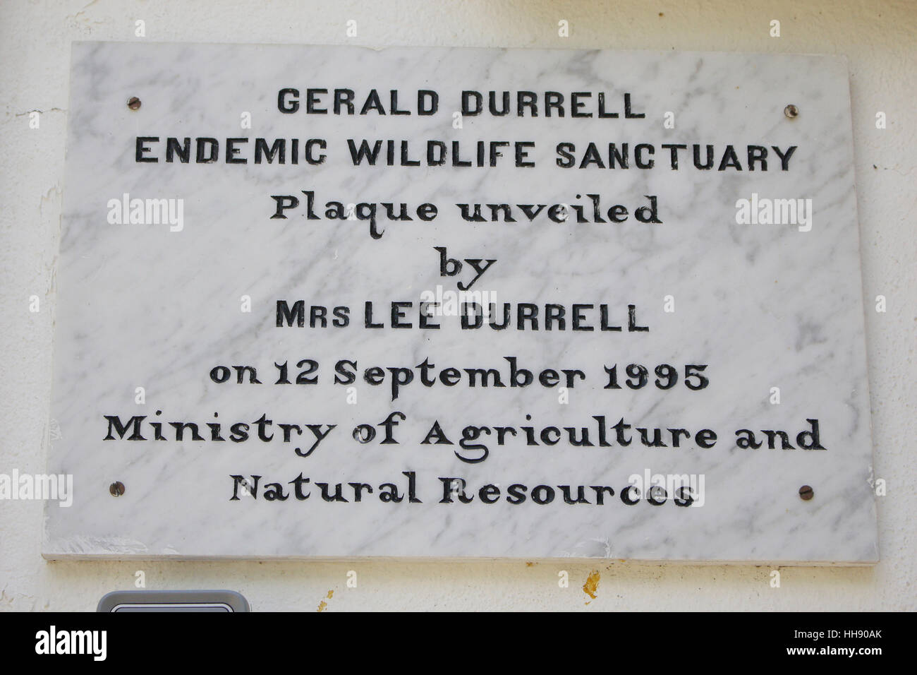 Le sanctuaire de la faune endémique Gerald Durrell est un sanctuaire d'animaux fondé en 1984, Banque D'Images