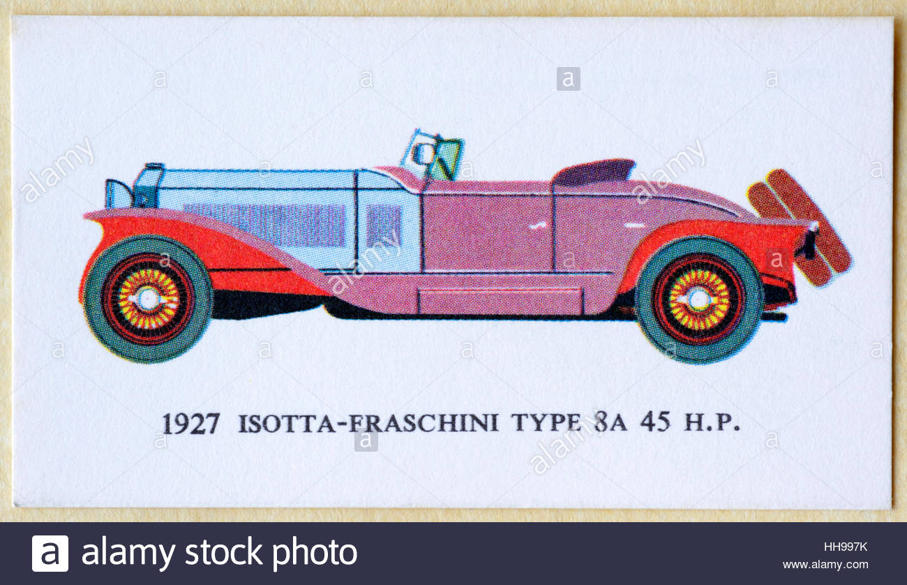 Type Isotta-Fraschini 8A 45CV 1927 illustration Banque D'Images