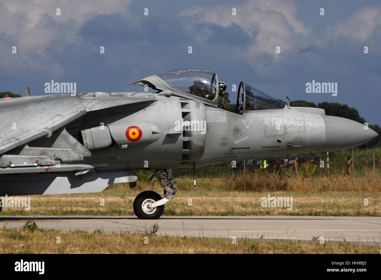 La Marine espagnole AV-8B Harrier au 100-ans Aeronavale-bourget sur la base aérienne d'Hyères. Banque D'Images