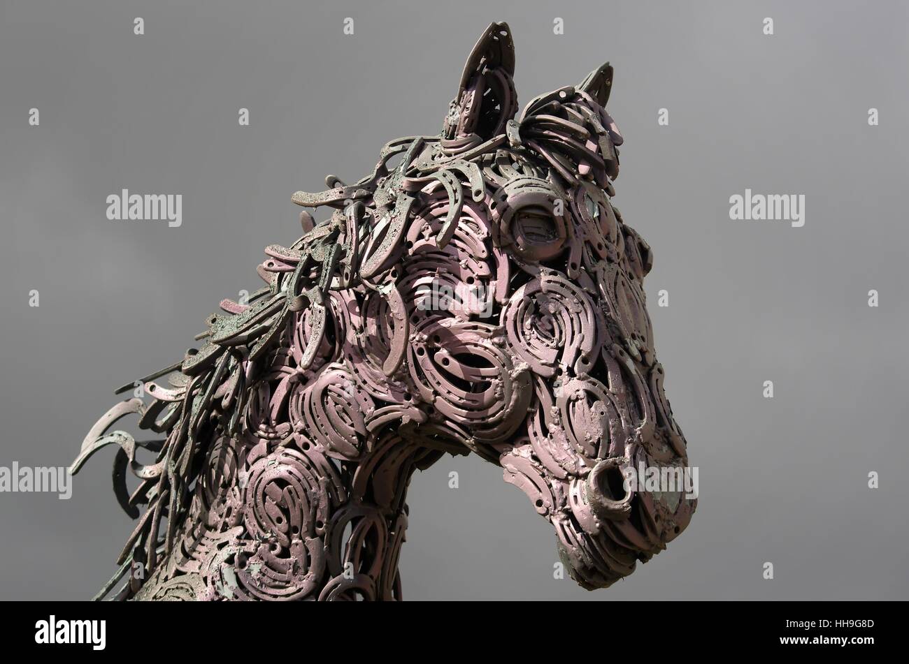 L'art, oeuvre d'art, cheval, animal, sculpture, décor, équitation, horseshoe, détail, Banque D'Images