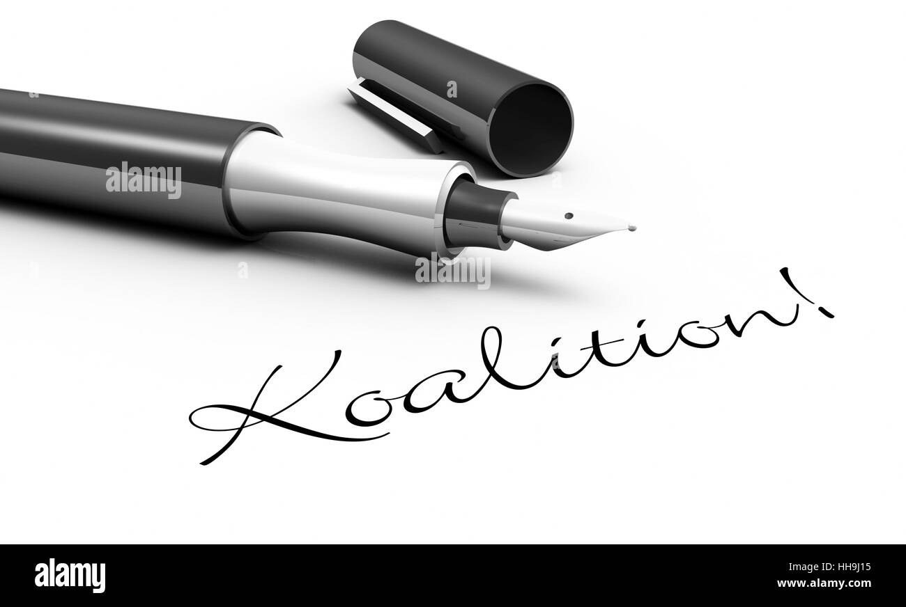 Coalition ! - Concept de stylo Banque D'Images