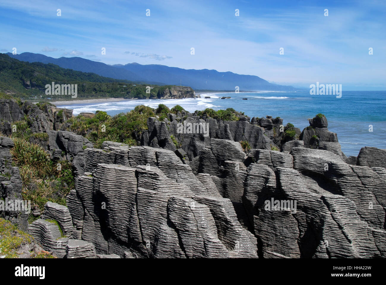Pancake rocks Banque D'Images