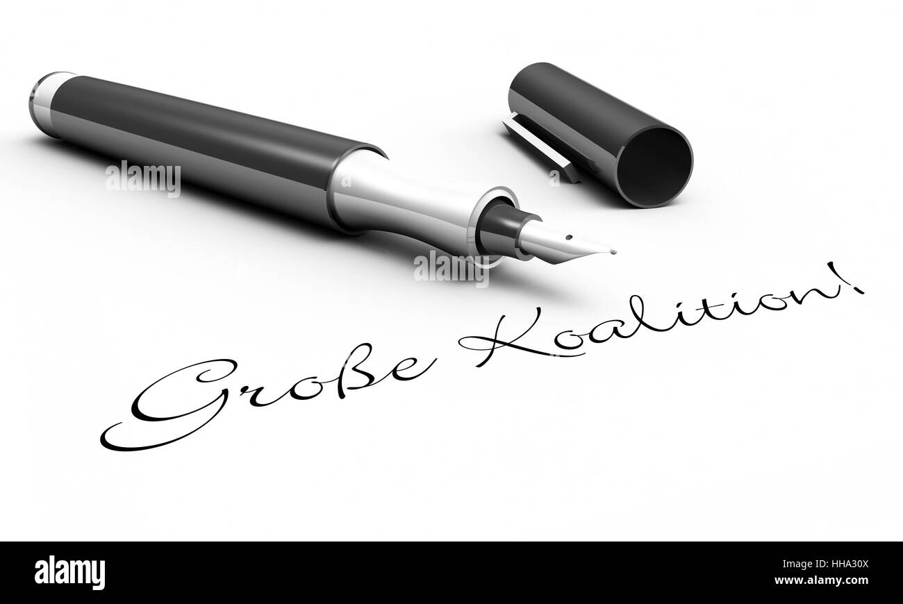 Grande coalition ! - Concept de stylo Banque D'Images