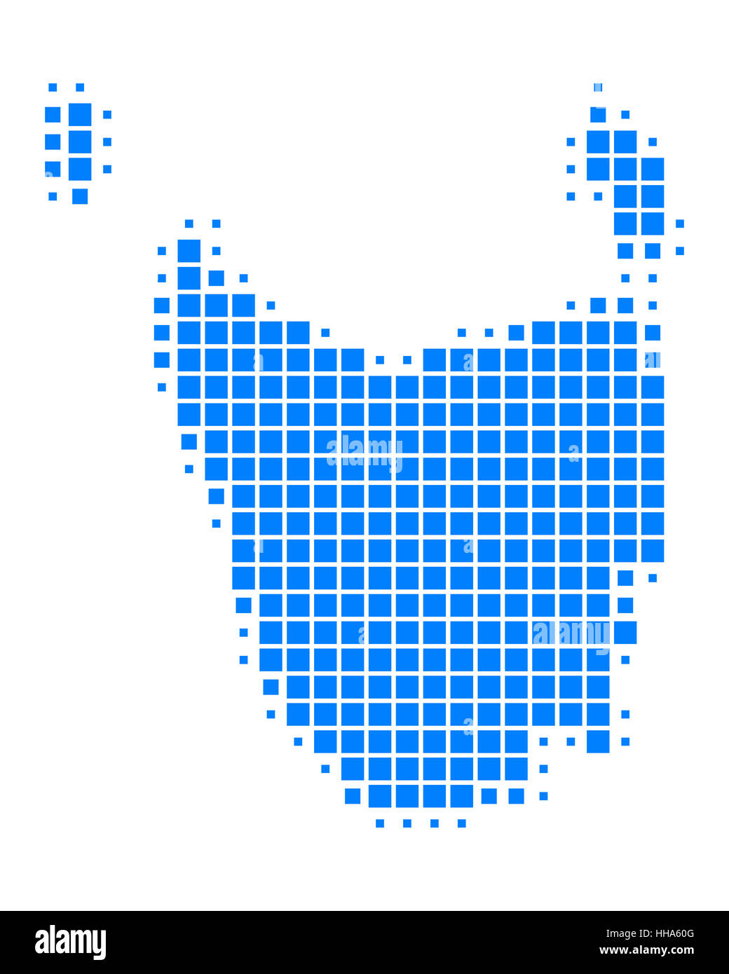 carte de Tasmanie Banque D'Images