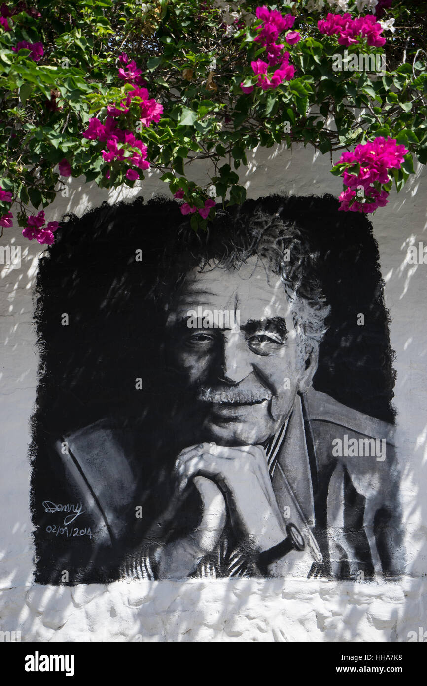 Octobre 6,2016 Santa Fe de Antioquia : le portrait de Gabriel Garcia Marquez Banque D'Images