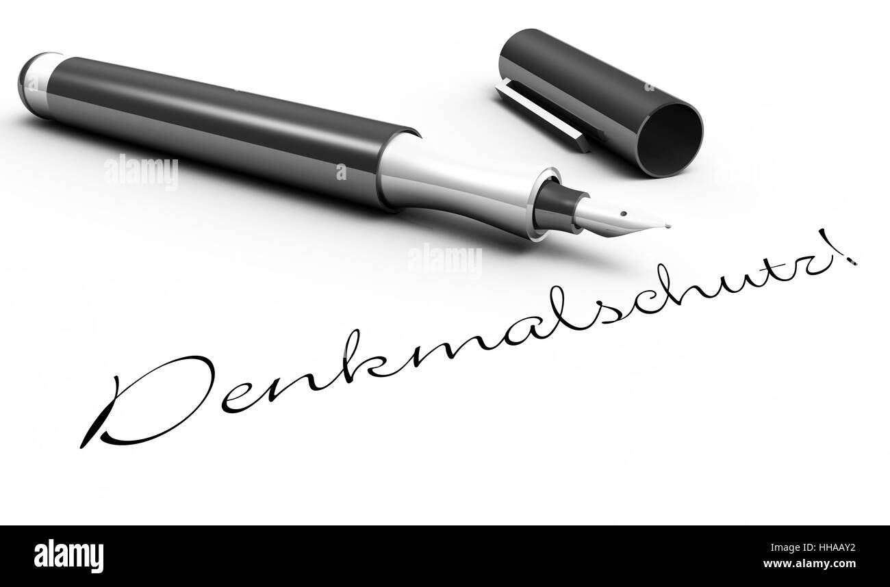 La conservation ! - Concept de stylo Banque D'Images