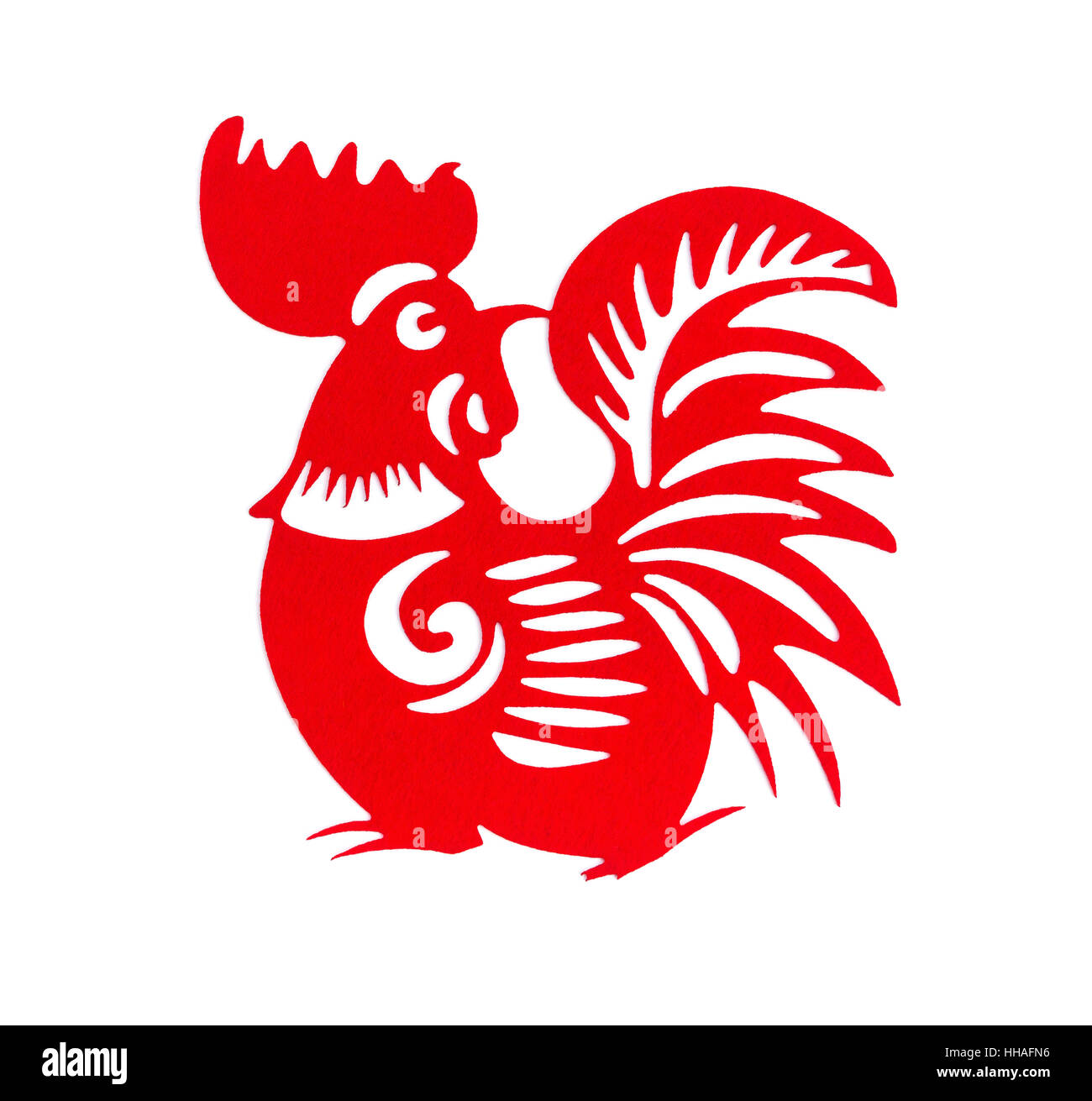 Télévision rouge sur papier blanc comme un symbole de la nouvelle année chinoise du Coq 2017 Banque D'Images