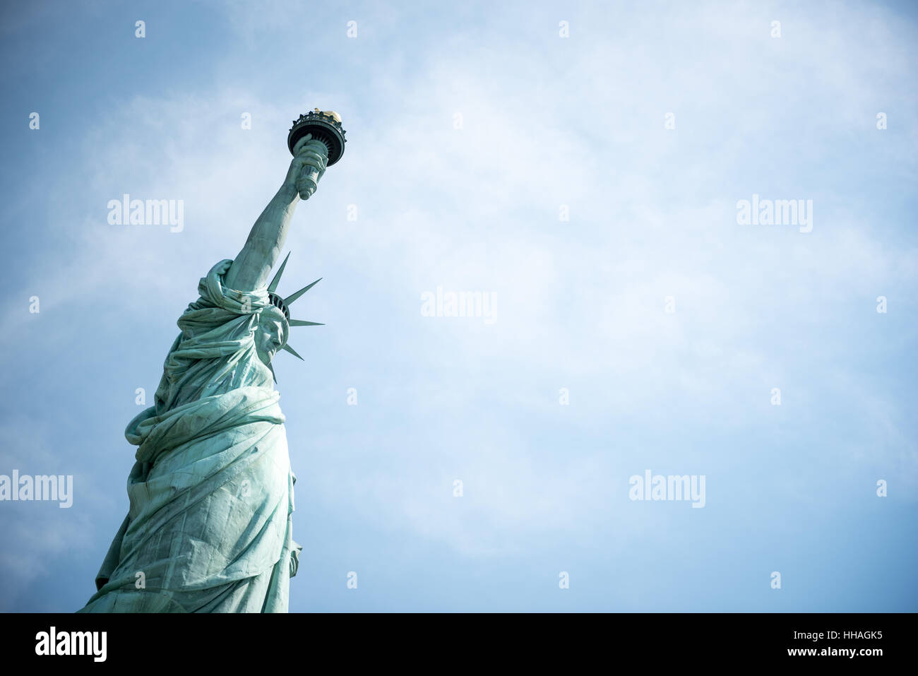 Une vue de la Statue de la liberté, New York City Banque D'Images