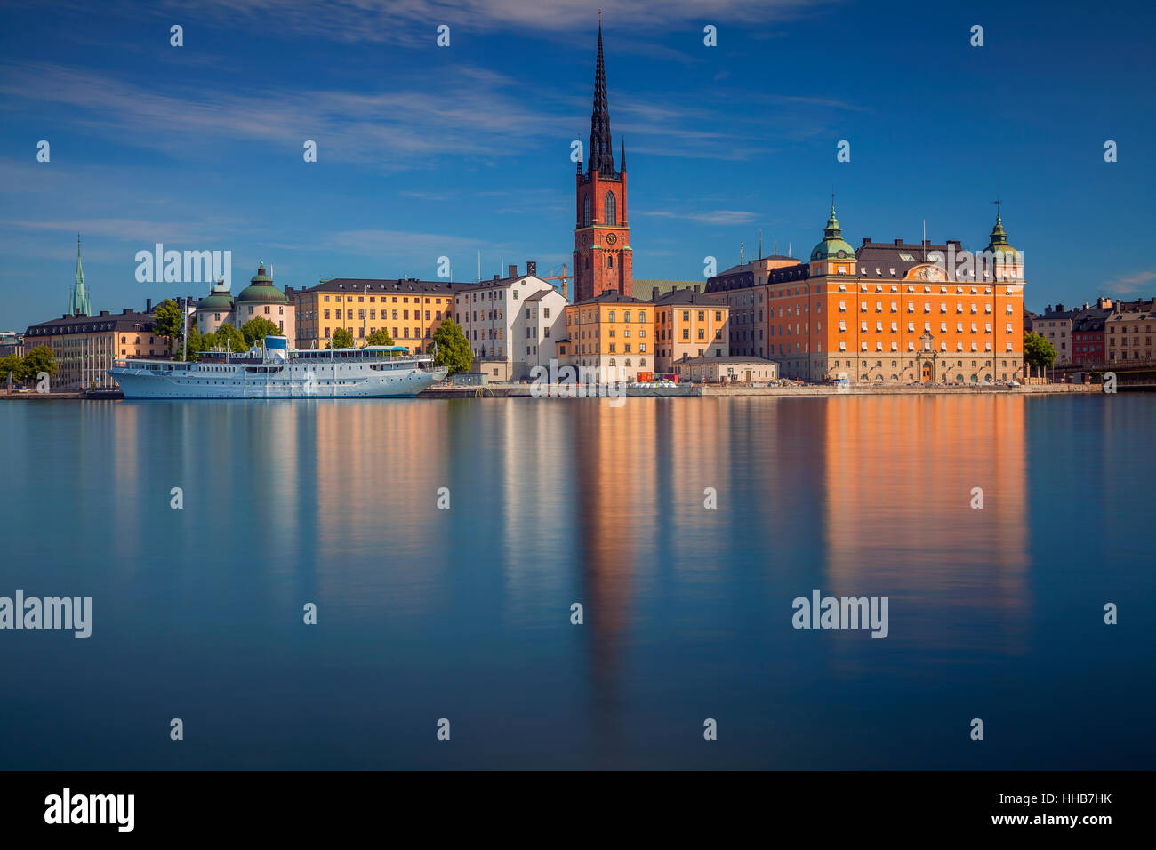 Stockholm. Cityscape image de Stockholm, la Suède au cours de matin d'été. Banque D'Images