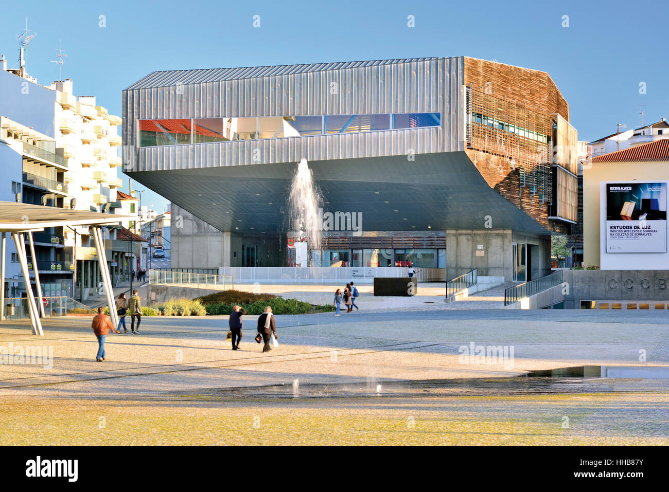 Le Portugal, Castelo Branco : architecture contemporaine moderne réalisé dans le Centre Culturel Banque D'Images