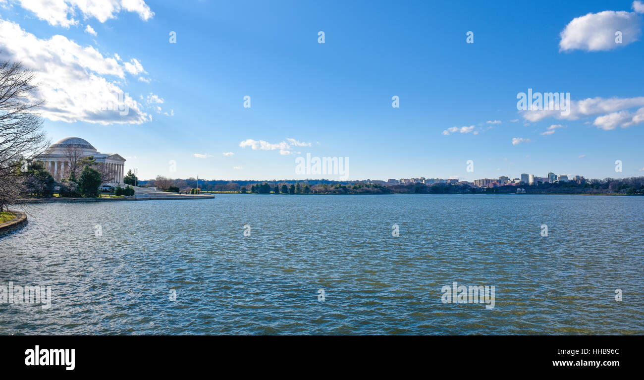 WASHINGTON DC, USA - Vue de Thomas Jefferson Memorial. Banque D'Images