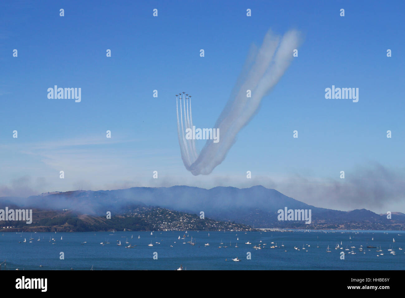 L'acrobatie Blue Angels lors de la Fleet Week 2016 San Francisco Banque D'Images