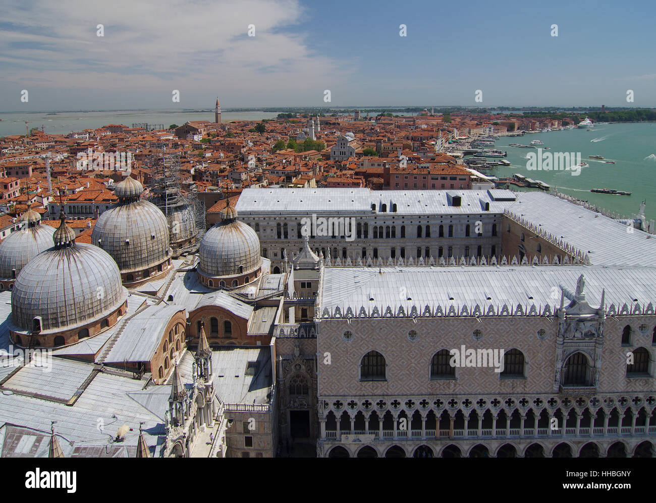 Venise, pont des soupirs, Lagoon, tour, bâtiments, historiques, histoire, église, Banque D'Images