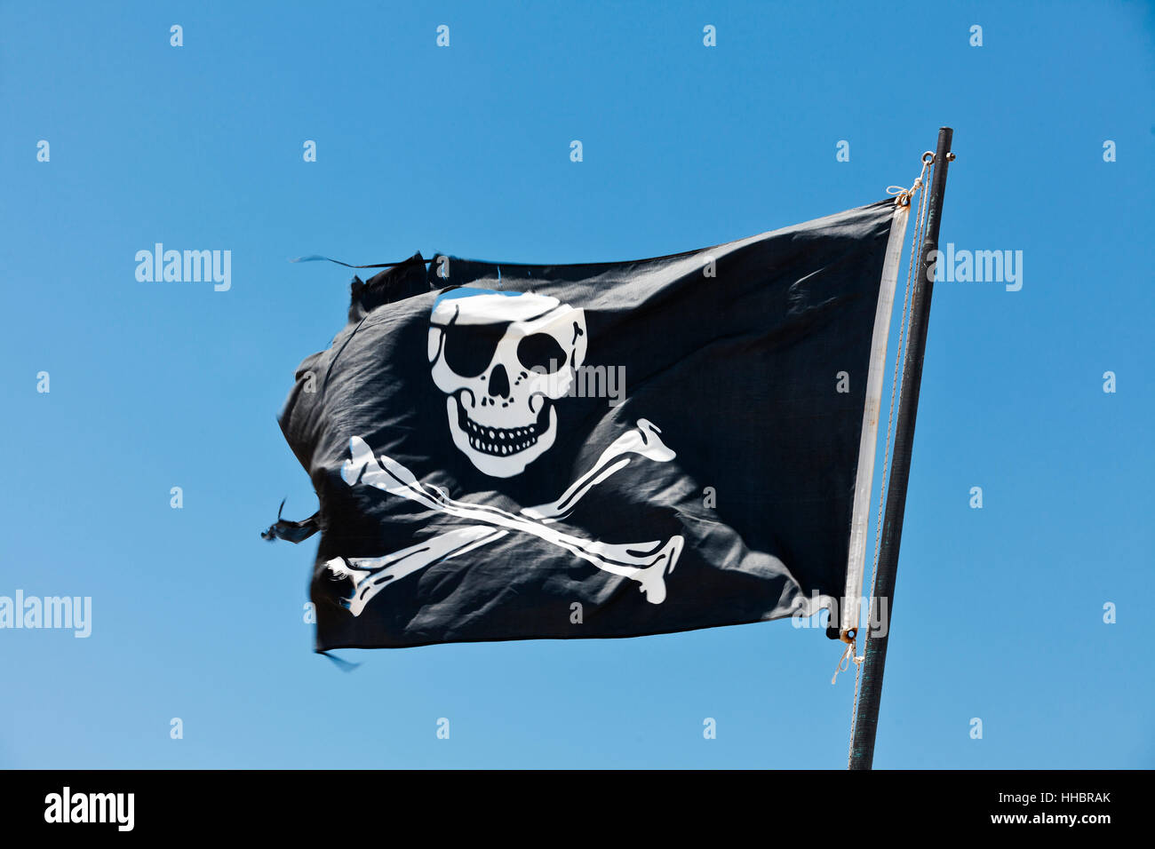 Danger, noir, de teint basané, jetblack, Deep Black, du crâne, d'un drapeau,  avertissement Photo Stock - Alamy