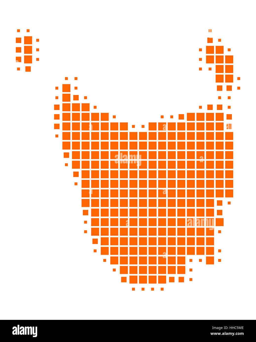 carte de Tasmanie Banque D'Images