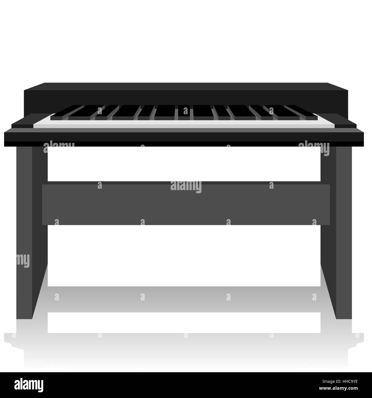 Synthétiseur instrument de musique. L'illustration sur un fond blanc. Banque D'Images