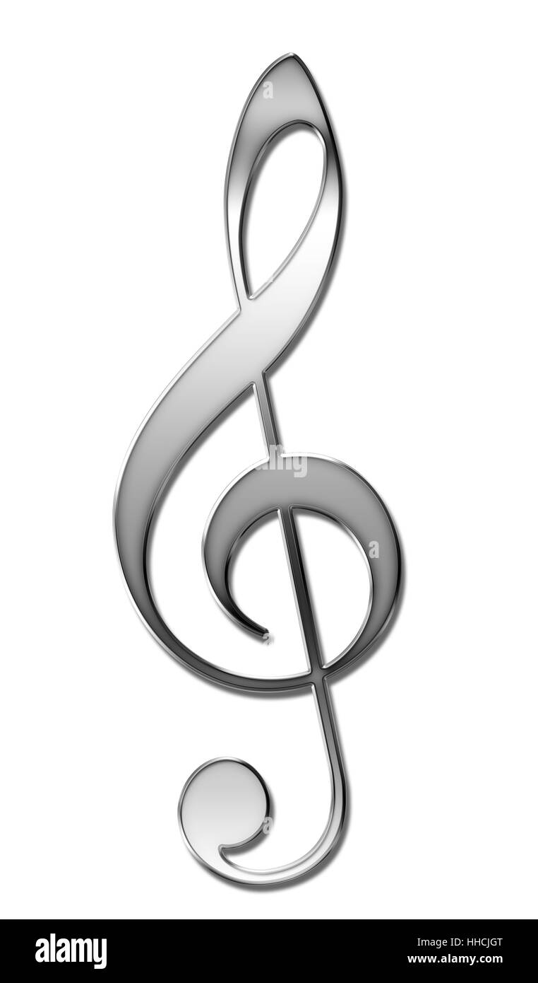 L'argent, note, notes, clef, clef de sol, épreuves, notes de musique, d'or, signe, Banque D'Images