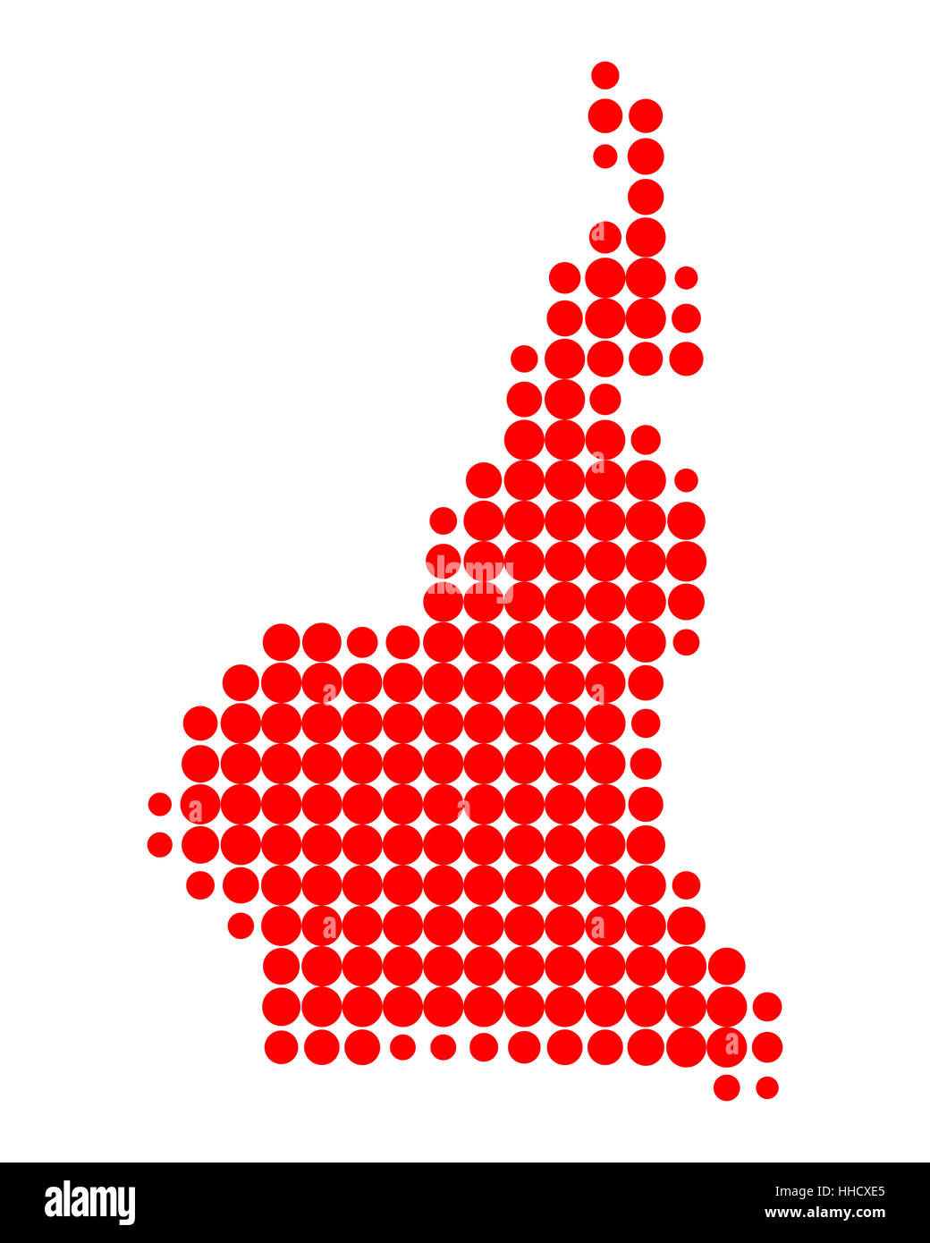 carte du Cameroun Banque D'Images
