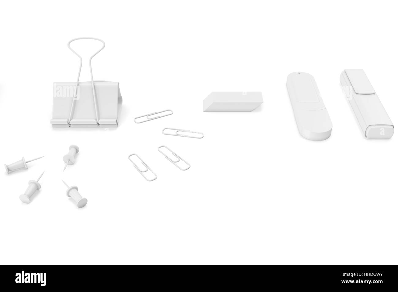 Marque d'affaires maquette modèle sur fond blanc. Le rendu 3D Banque D'Images