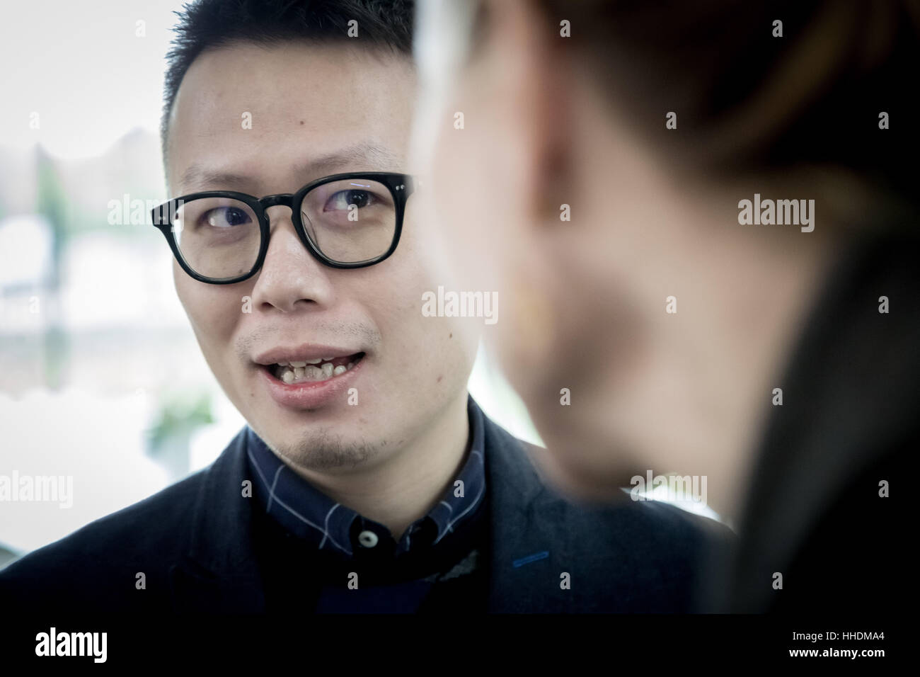 DLD. Petit-déjeuner Londres Célébrer le dixième anniversaire de la série au Marathon de Serpentine Zaha Hadid conçu Restaurant Magazine. Londres, Royaume-Uni. Banque D'Images