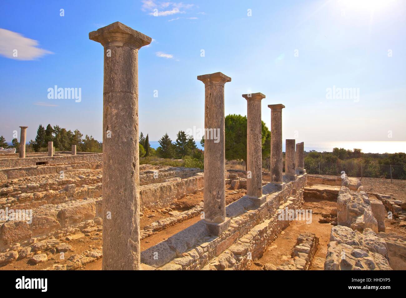 Sanctuaire d'Apollon, Yiatis Kourion, l'UNESCO, de Chypre, de la Méditerranée orientale Banque D'Images
