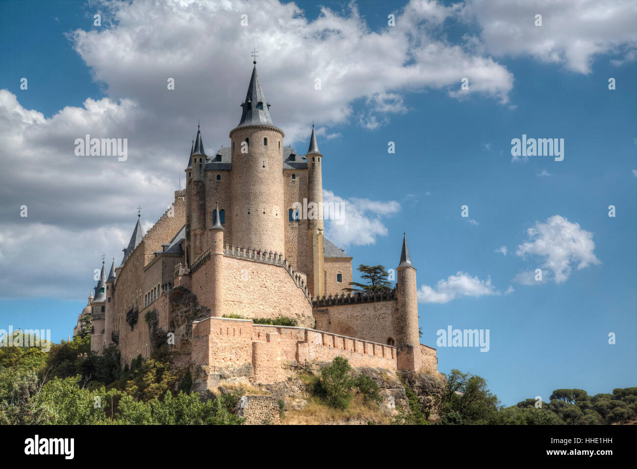 Alcazar, Ségovie, l'UNESCO, Castille et Leon, Espagne Banque D'Images