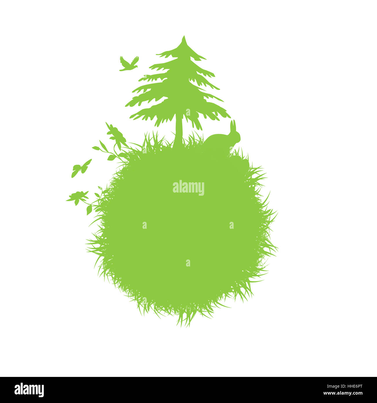 L'icône verte de Pâques Banque D'Images