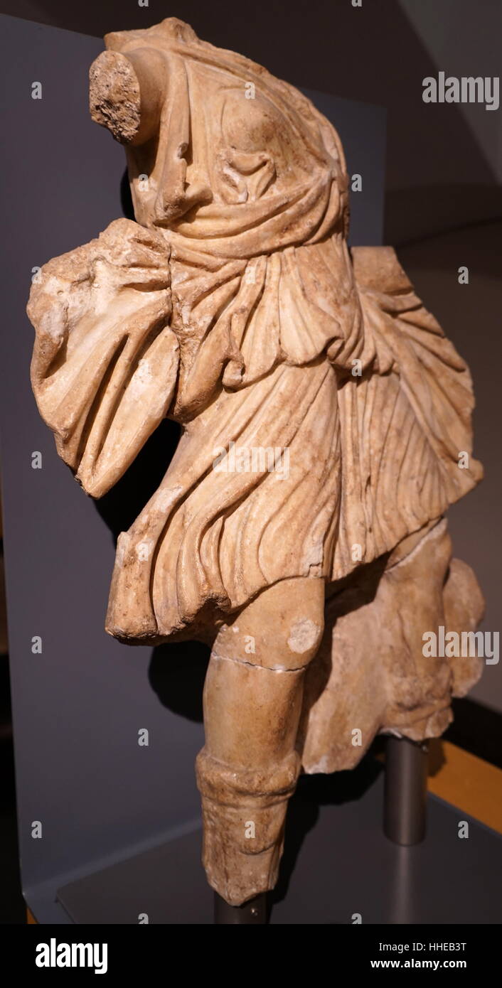 Diana romain relief représentant la déesse de la chasse ; 2ème ANNONCE de siècle, Barcelone, Espagne Banque D'Images