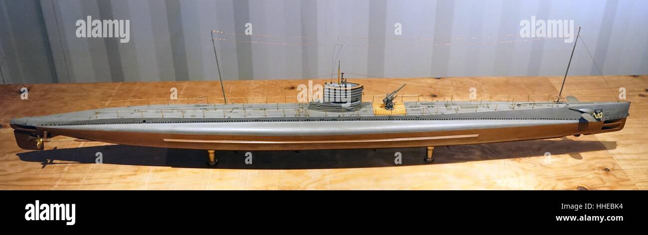 Un modèle de la marine espagnole sous-marin de la classe C vers 1935 Banque D'Images