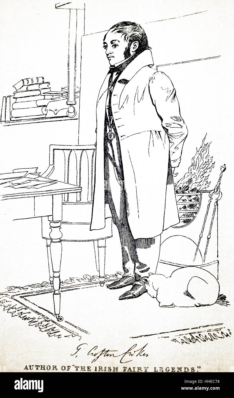 (Thomas) Crofton CROKER 1798-1854, antiquaire et spécialiste de l'Irlande. De l'imprimé d'abord publié entre 1830 et 1838 Banque D'Images
