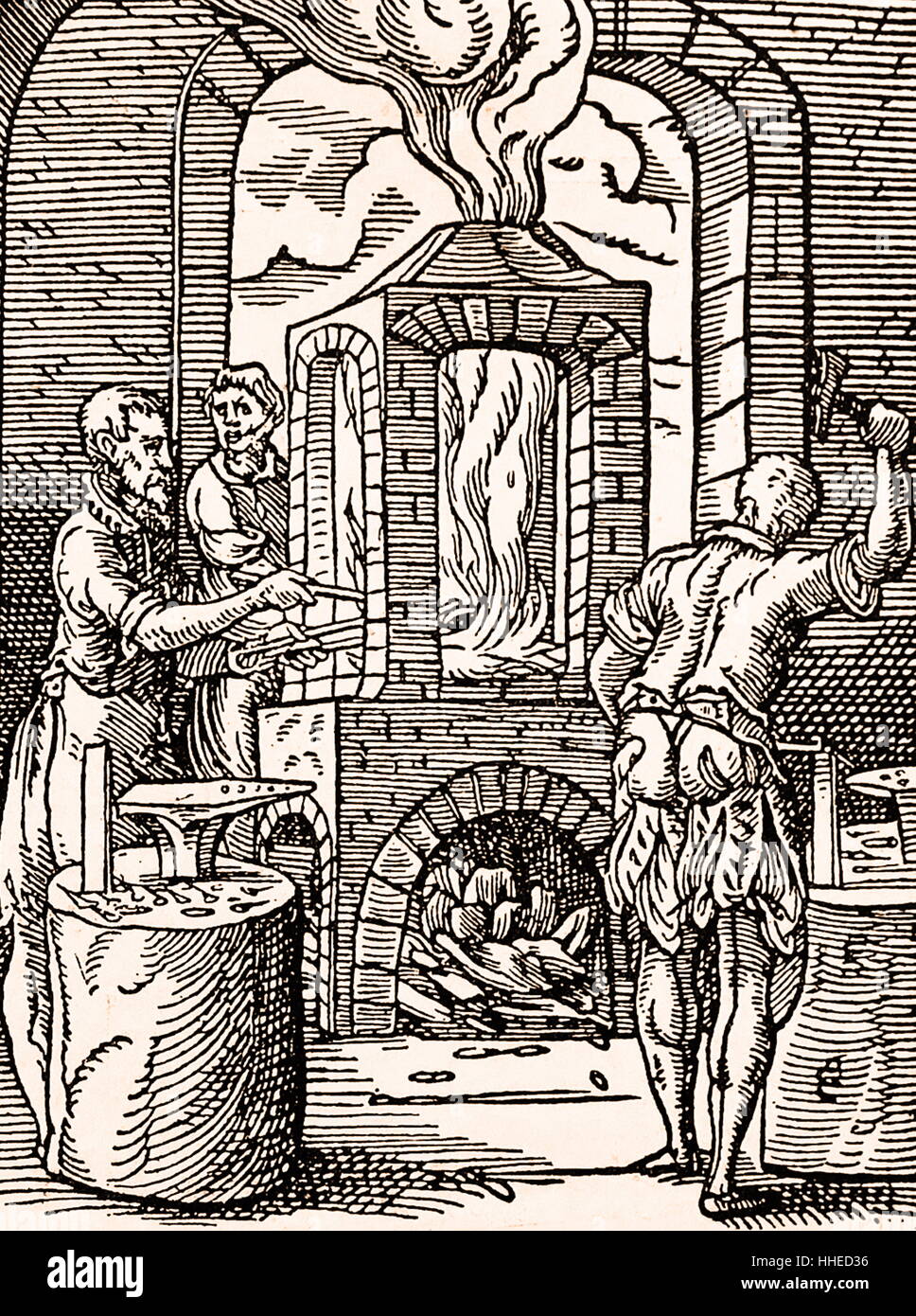 Les décideurs de l'ongle (atelier) 16e siècle gravure sur bois par Jost Amman Banque D'Images