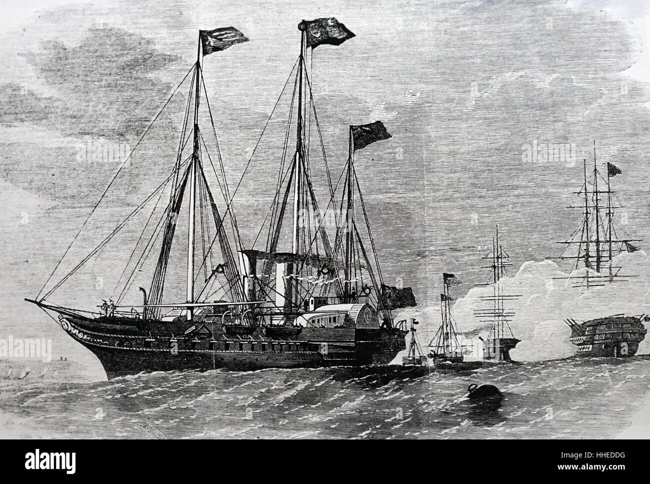 Portrait de l'Yacht Royal 'Victoria et Albert' désactivé Osbourne. En date du 19e siècle Banque D'Images