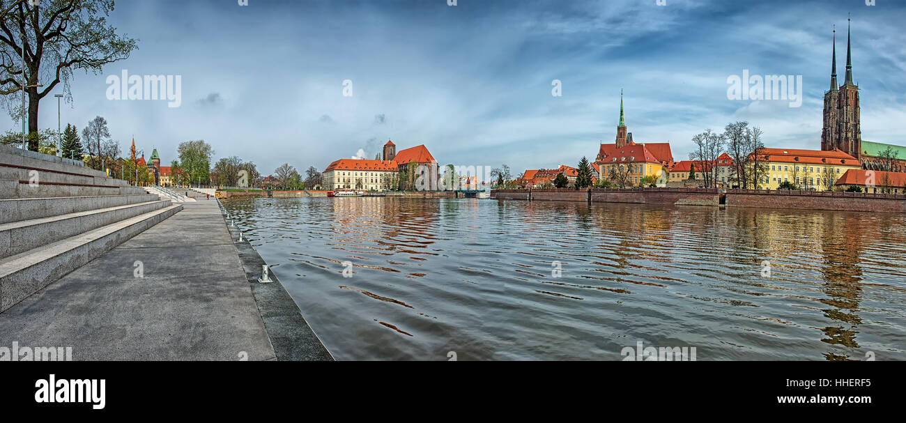 Cathédrale de Wroclaw, vieille ville polonaise. L'Europe de l'Est Banque D'Images