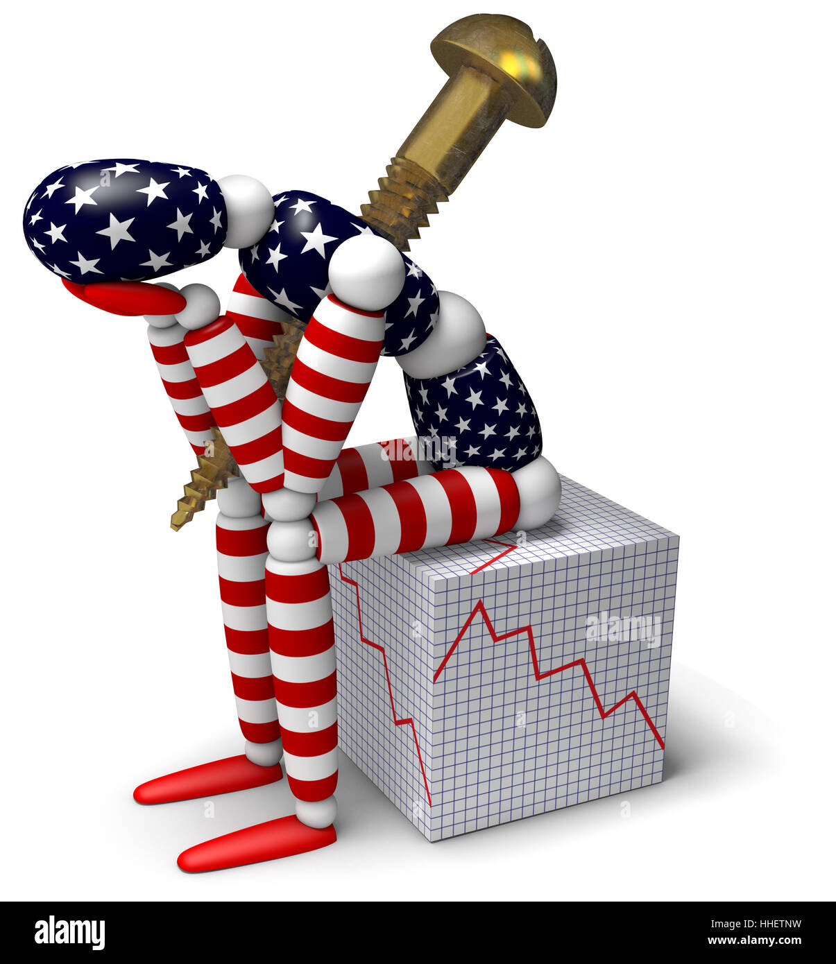 L'Amérique, vis, victime, d'affaires, les traiter, transaction commerciale, Banque D'Images