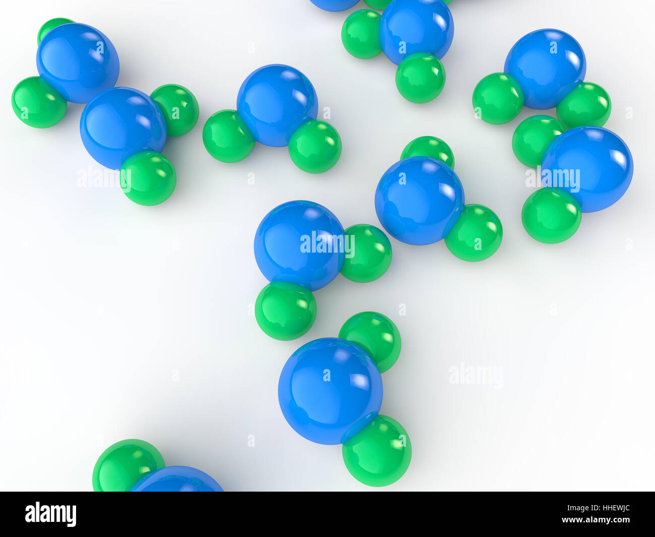 Les modèles de la molécule d'eau 3d Banque D'Images