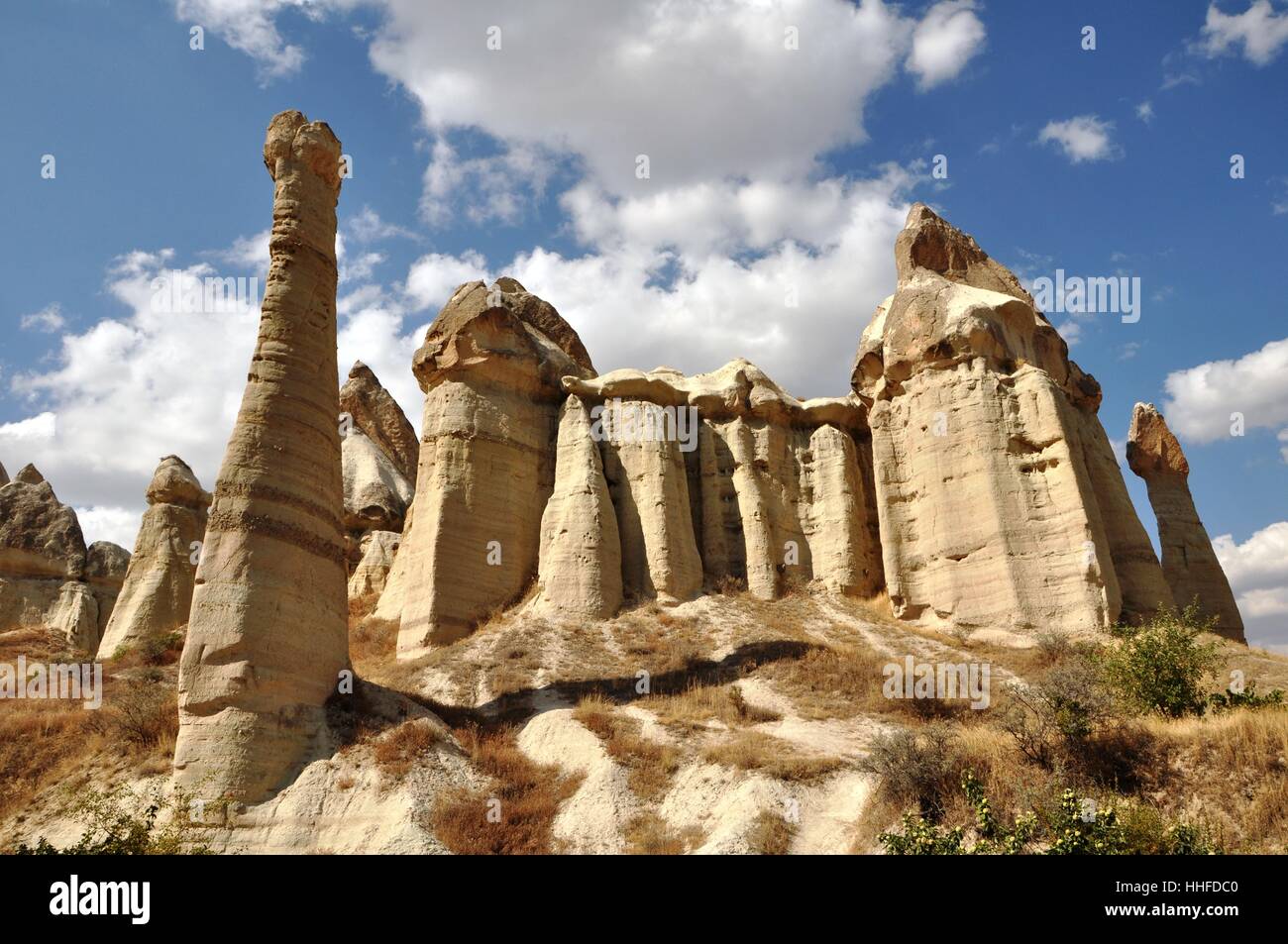 La Cappadoce, marron, brunâtre, brunette, randonnée pédestre, randonnée, randonnée, brun clair, Banque D'Images