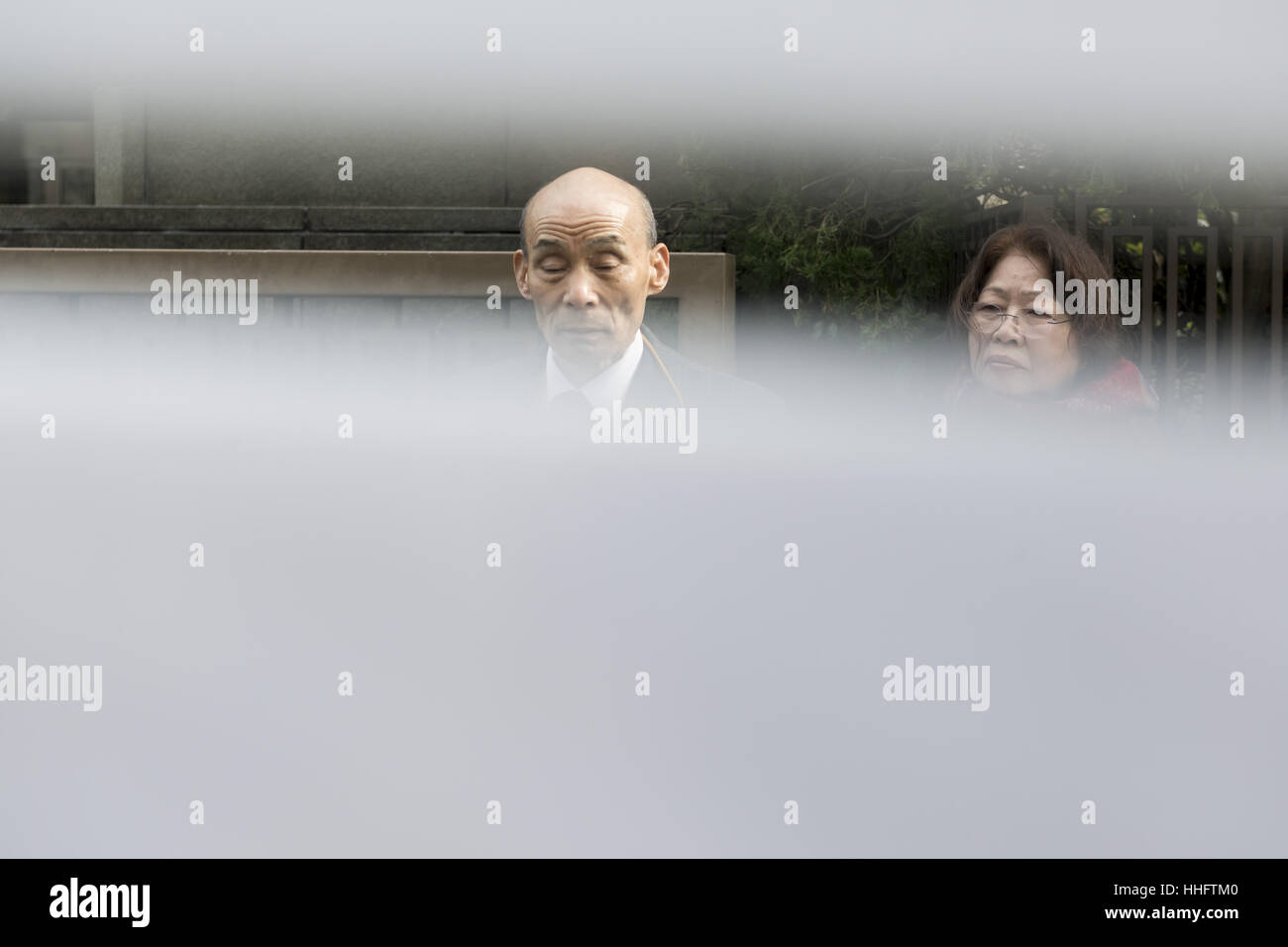 Tokyo, Tokyo, Japon. 19 Jan, 2017. Kazuo Ishikawa plaider son innocence dans une affaire de meurtre en 1963, en face de la Haute Cour de Tokyo building en attente de la réouverture de l'affaire. Connu sous le nom de ''ayama Incident, '' à Tokyo le 24 mai 2016. En 1963, Kazuo Ishikawa a été reconnu coupable du meurtre d'une lycéenne en ville Sayama, Préfecture de Saitama. Membre de l'historique du Japon, Buraku caste intouchable. 78 Maintenant, il se bat toujours pour effacer son nom et de s'assurer que d'autres ont accès à un procès équitable. Credit : Alessandro Di Ciommo/ZUMA/Alamy Fil Live News Banque D'Images