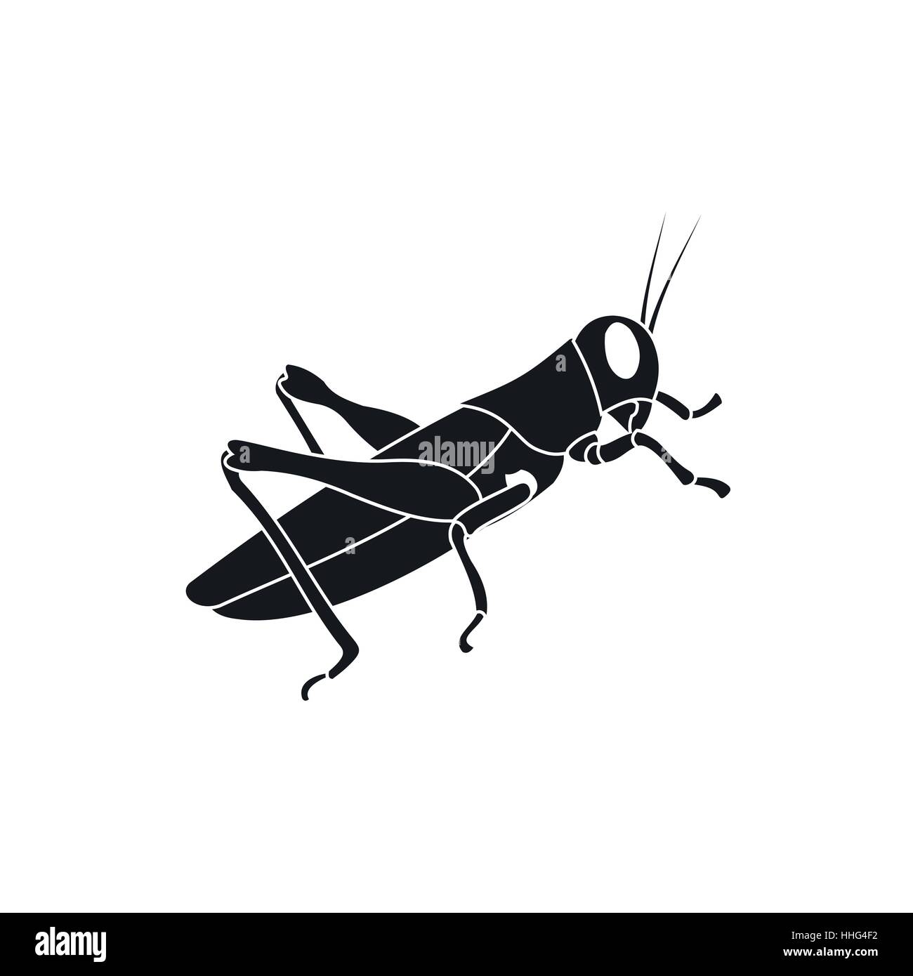 L'icône de sauterelles dans un style simple Illustration de Vecteur